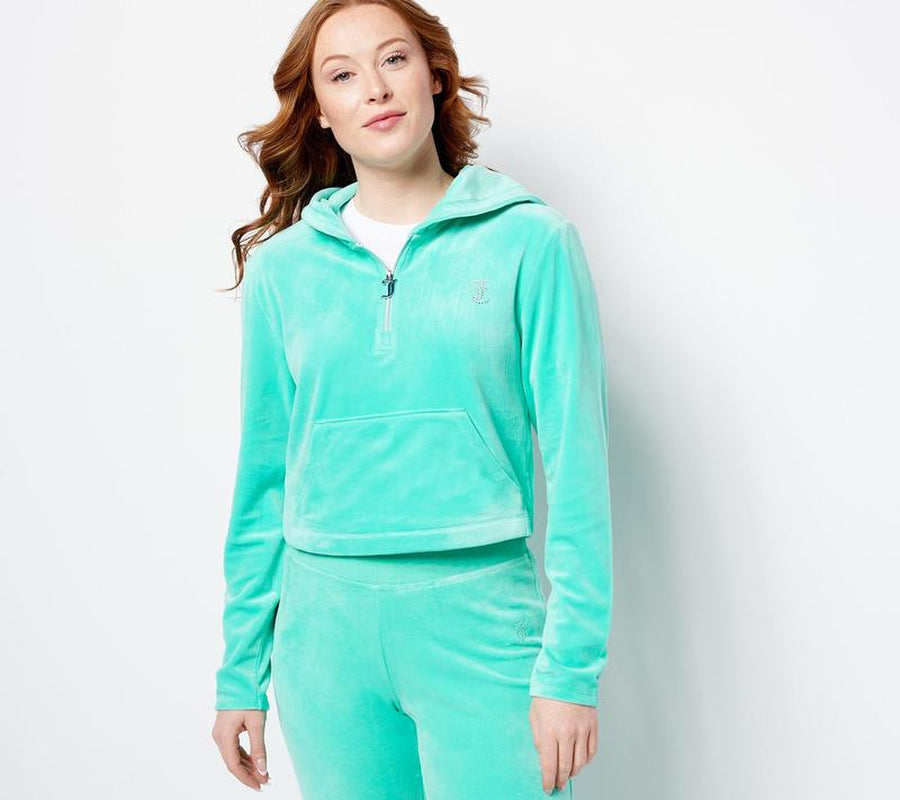 Juicy Couture Luxe Velour Pullover Hoodie