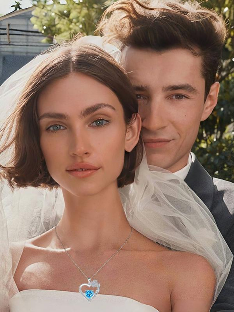 "Heart-Bracelet of Love and Faith" Rose Lover Fashion High-End Heart-Shaped Gemstone Necklace, Paired with the Everlasting Flower Bear Gift Box. Suitable as Valentine'S Day Gift, Anniversary Gift, Birthday Gift, or Christmas Bestseller.